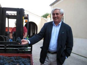 Happy with the harvest at Grand Puy Lacoste