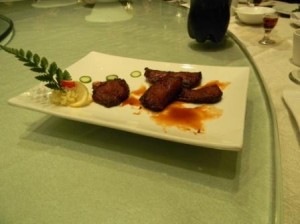 Delicious meat like smoked fish