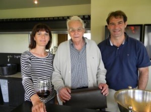 At Sociando Mallet, with Administrative director Pascale Roby, owner Jean Gautreau and technical director Vincent Faure